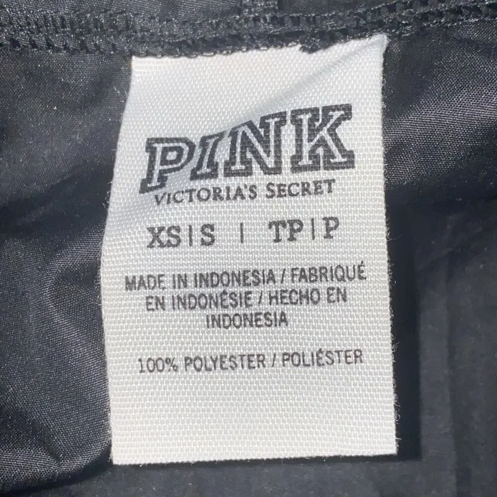 Pink Windbreaker Pullover Size XS/S Victorias Secret VS Hood 1/2 Zip